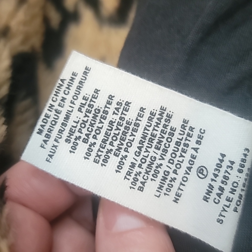 Avex Les Filles leopard print faux fur moto jacket. SMALL - Picture 5 of 15